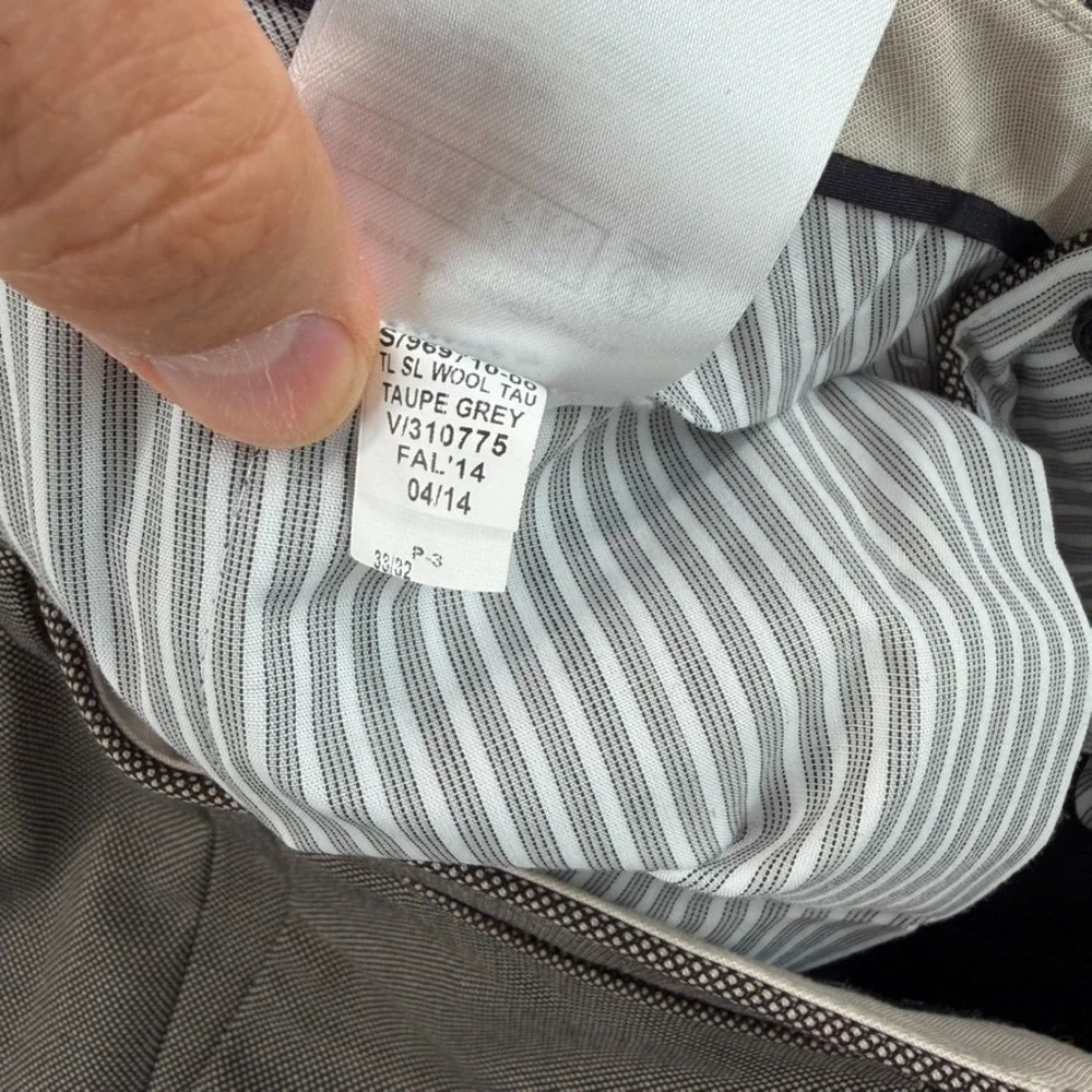 Banana Republic Tailored Slim Fit Dress Pants Men 33x30 Grey 100% Wool NWOT $138